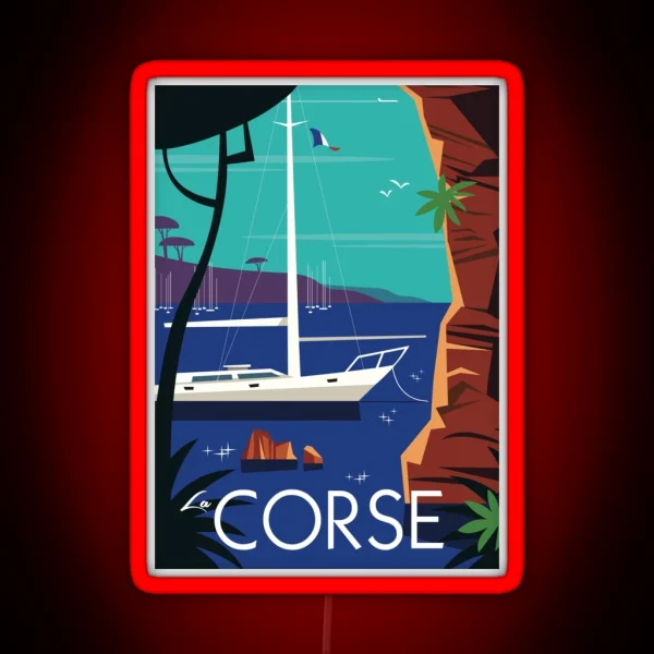 La Corse Poster RGB Neon Sign