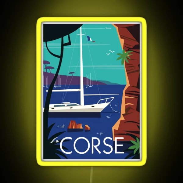 La Corse Poster RGB Neon Sign