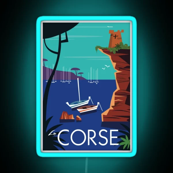 La Corse Poster RGB Neon Sign