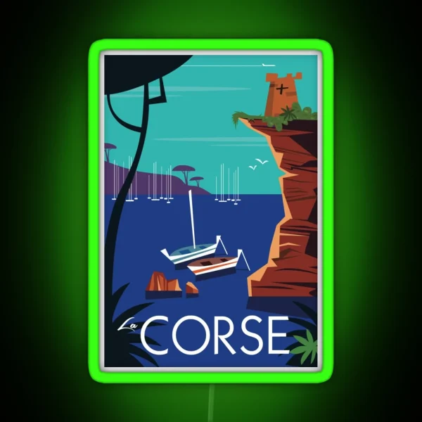 La Corse Poster RGB Neon Sign
