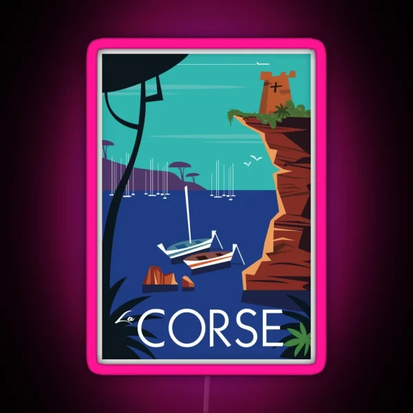 La Corse Poster RGB Neon Sign