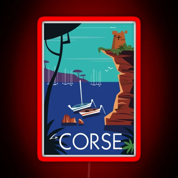 La Corse Poster RGB Neon Sign
