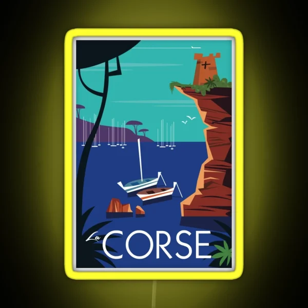 La Corse Poster RGB Neon Sign