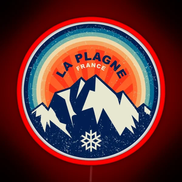La Plagne France Ski Area RGB Neon Sign