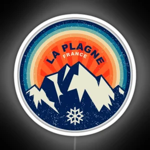 La Plagne France Ski Area RGB Neon Sign