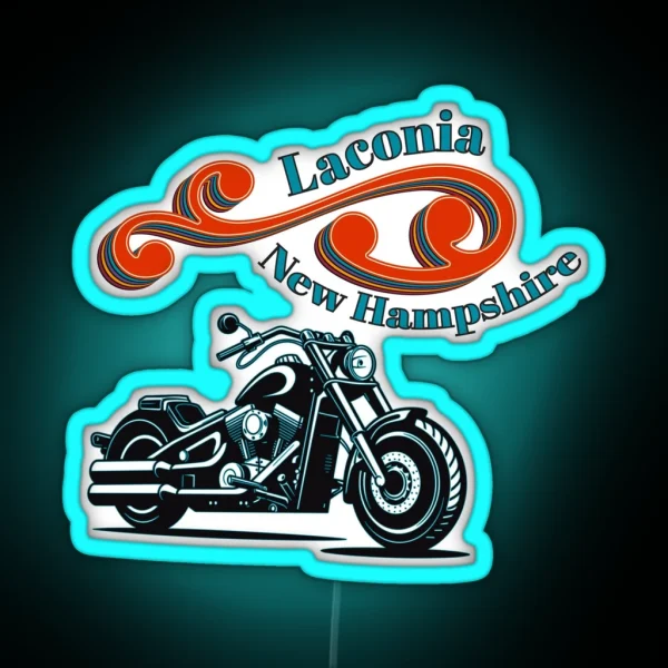 Laconia New Hampshire Motorcycle Heaven RGB Neon Sign