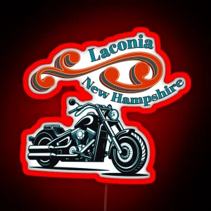 Laconia New Hampshire Motorcycle Heaven RGB Neon Sign