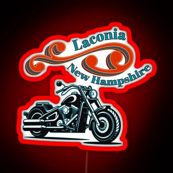 Laconia New Hampshire Motorcycle Heaven RGB Neon Sign