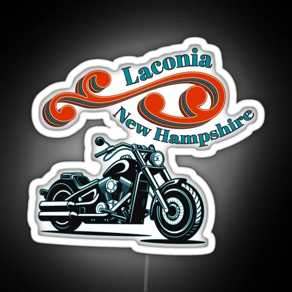 Laconia New Hampshire Motorcycle Heaven RGB Neon Sign