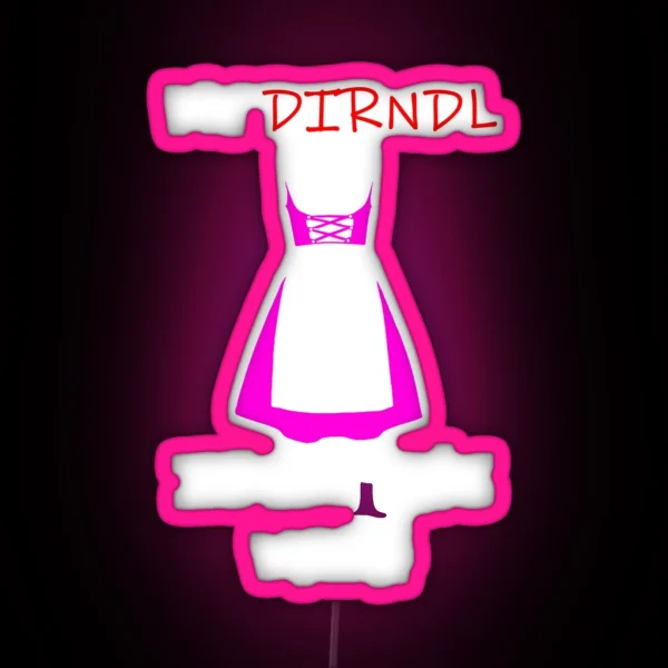 Ladies Fun Led MEI DIRNDL IS IN DA WASH RGB Neon Sign
