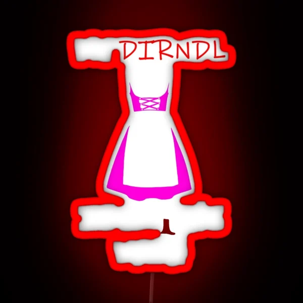 Ladies Fun Led MEI DIRNDL IS IN DA WASH RGB Neon Sign