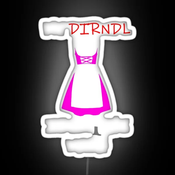Ladies Fun Led MEI DIRNDL IS IN DA WASH RGB Neon Sign
