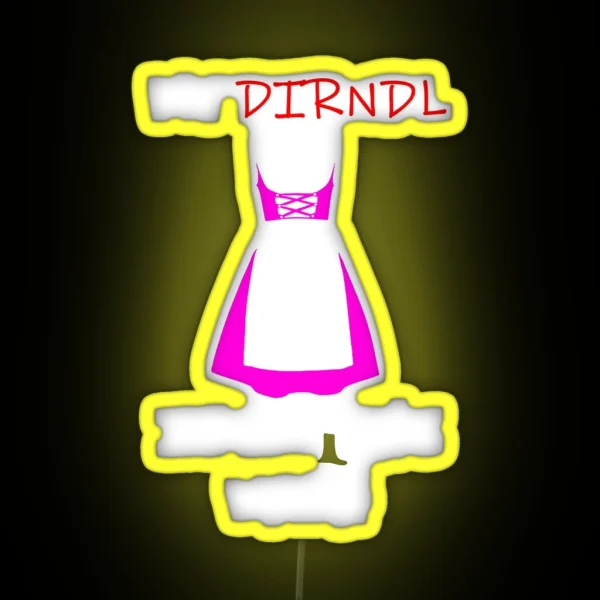 Ladies Fun Led MEI DIRNDL IS IN DA WASH RGB Neon Sign