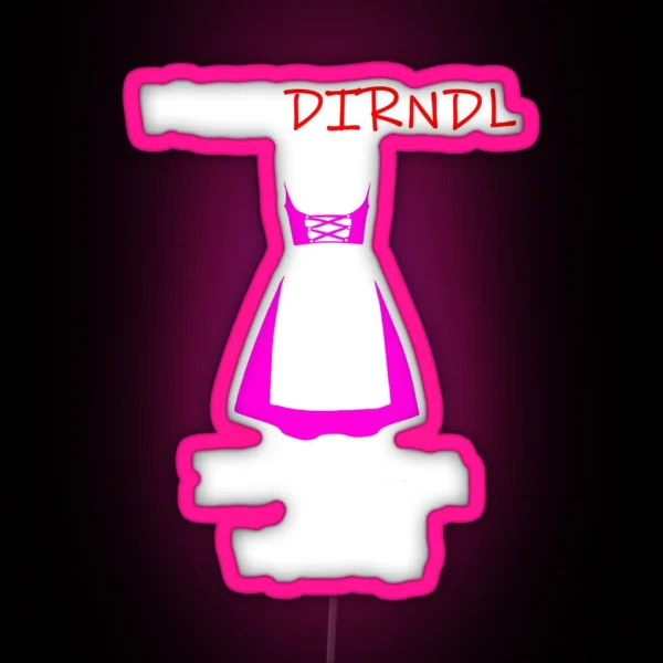 Ladies Fun Led MEI DIRNDL IS IN DA WASH Oktoberfest RGB Neon Sign