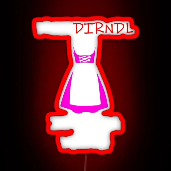 Ladies Fun Led MEI DIRNDL IS IN DA WASH Oktoberfest RGB Neon Sign