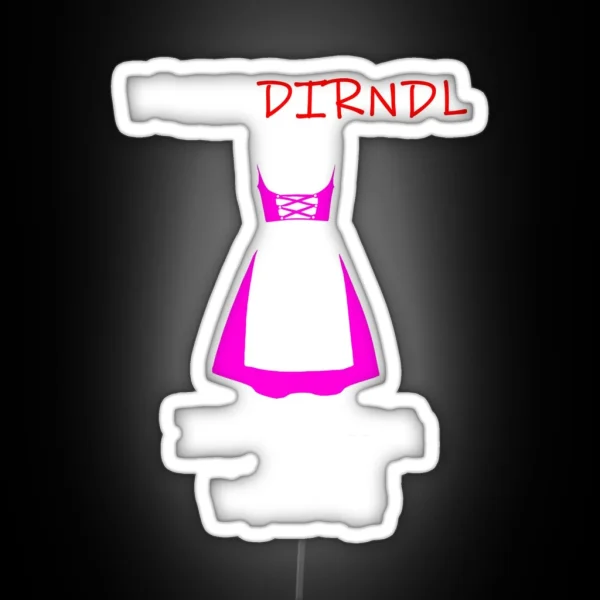 Ladies Fun Led MEI DIRNDL IS IN DA WASH Oktoberfest RGB Neon Sign