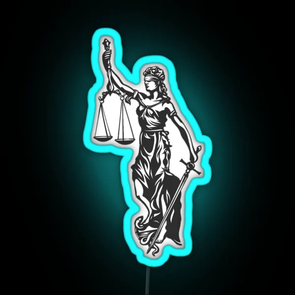 Lady Justice RGB Neon Sign