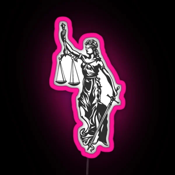 Lady Justice RGB Neon Sign