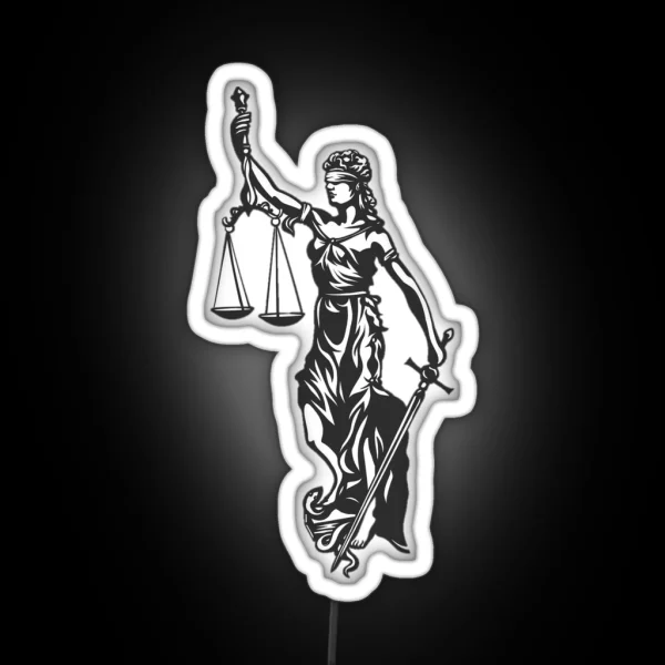 Lady Justice RGB Neon Sign
