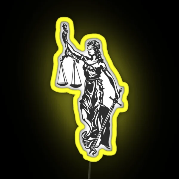Lady Justice RGB Neon Sign