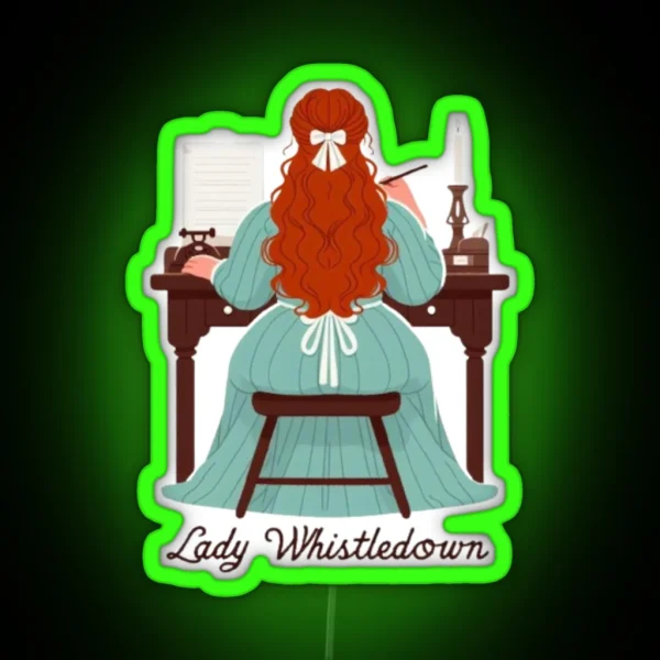 Lady Whistledown In Action RGB Neon Sign