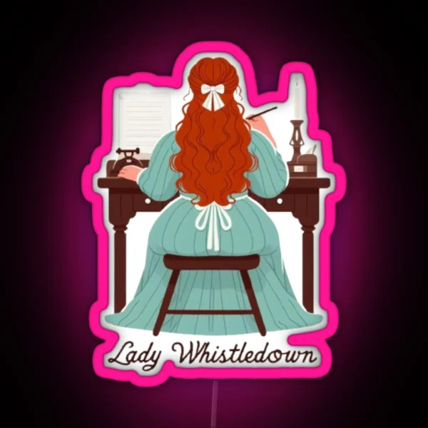Lady Whistledown In Action RGB Neon Sign