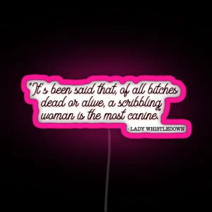 Lady Whistledown Julie Andrews Quote RGB Neon Sign