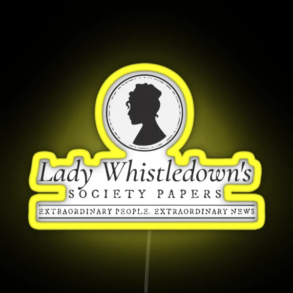 Lady Whistledown S Society Papers RGB Neon Sign