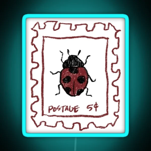 Ladybug Stamp RGB Neon Sign