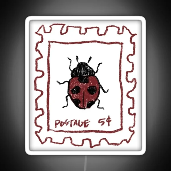 Ladybug Stamp RGB Neon Sign