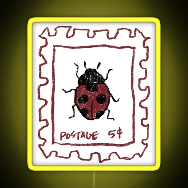 Ladybug Stamp RGB Neon Sign