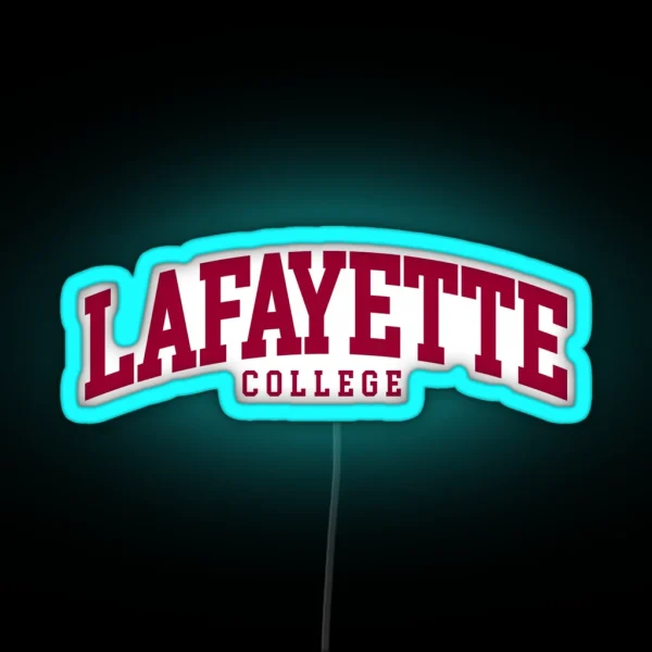 Lafayette College Font Curved RGB Neon Sign