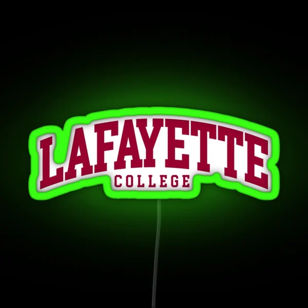 Lafayette College Font Curved RGB Neon Sign