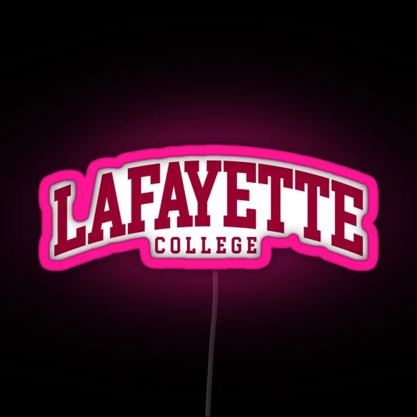 Lafayette College Font Curved RGB Neon Sign