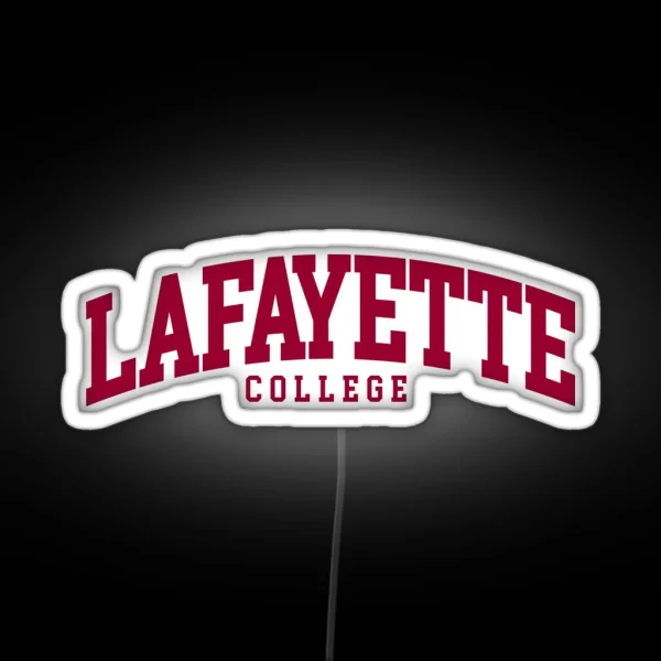 Lafayette College Font Curved RGB Neon Sign