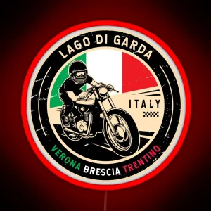 Lago Di Garda Italy Motorcycle RGB Neon Sign
