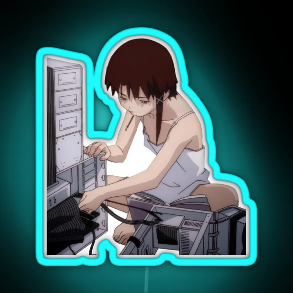 Lain Computer RGB Neon Sign