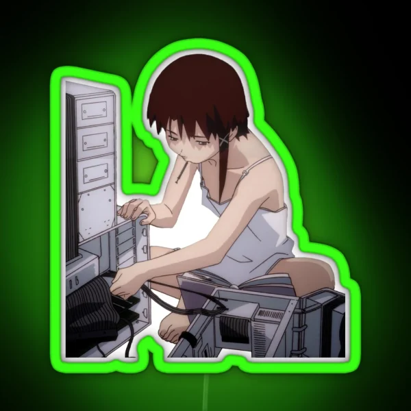 Lain Computer RGB Neon Sign