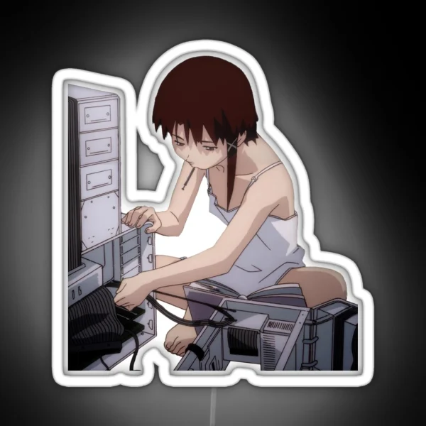 Lain Computer RGB Neon Sign