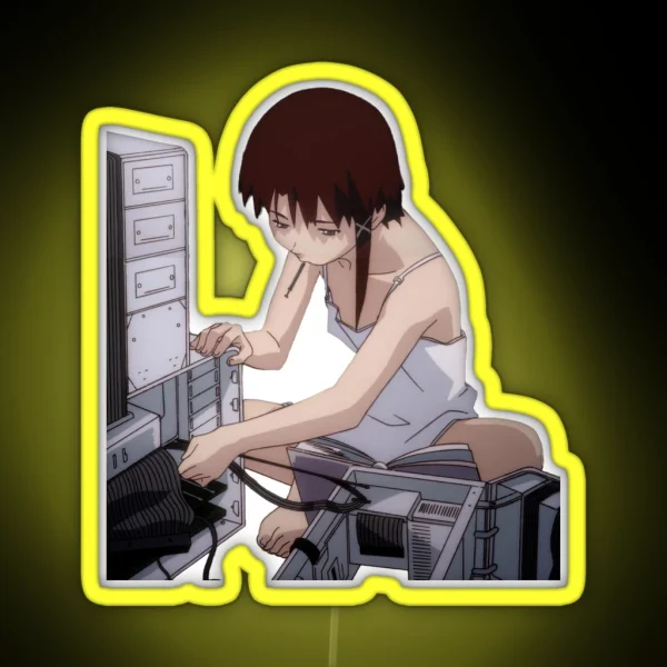 Lain Computer RGB Neon Sign
