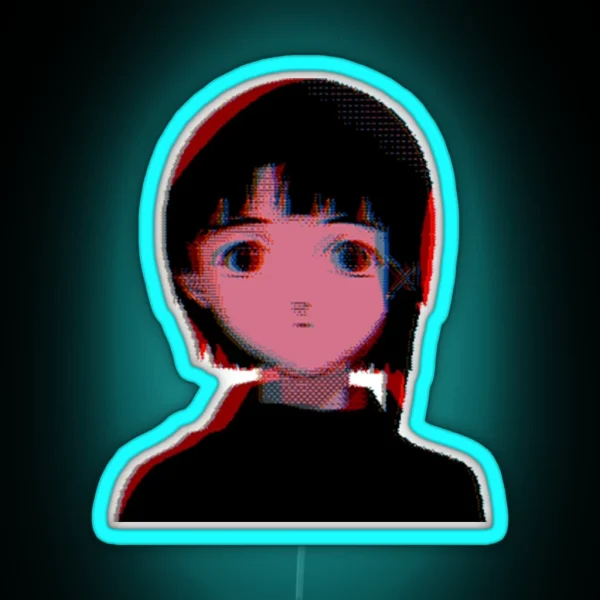 Lain Distortion RGB Neon Sign