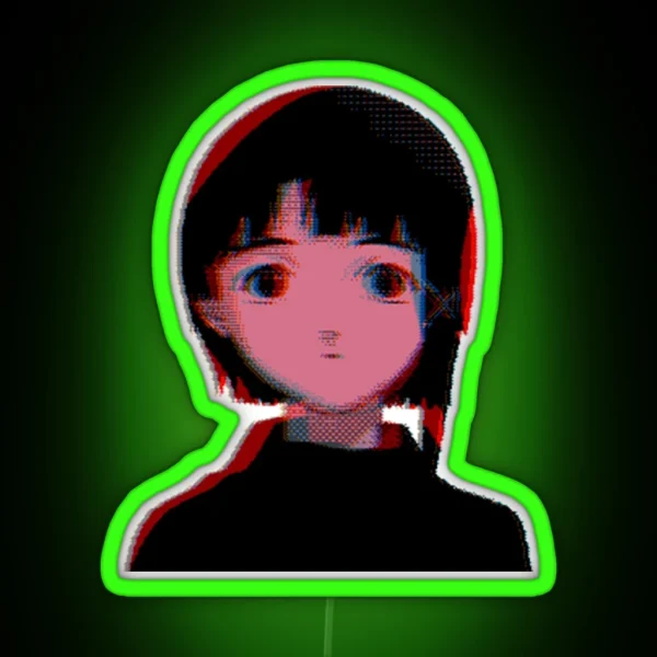 Lain Distortion RGB Neon Sign