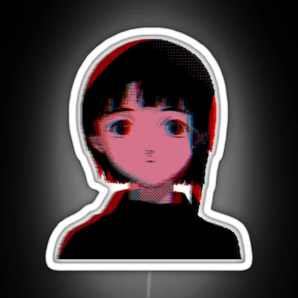 Lain Distortion RGB Neon Sign