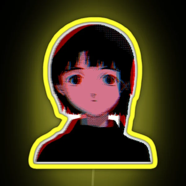 Lain Distortion RGB Neon Sign