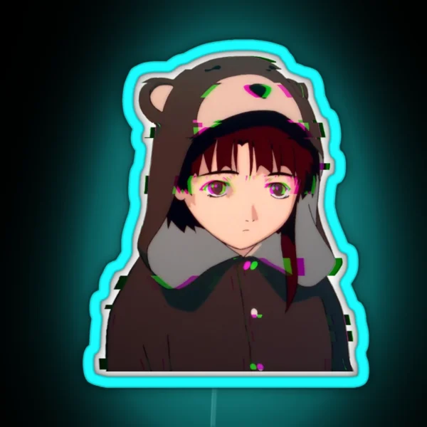 Lain Glitch RGB Neon Sign