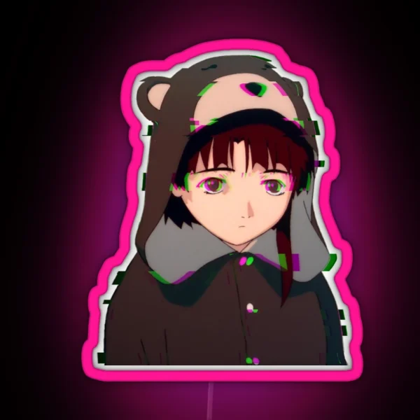 Lain Glitch RGB Neon Sign