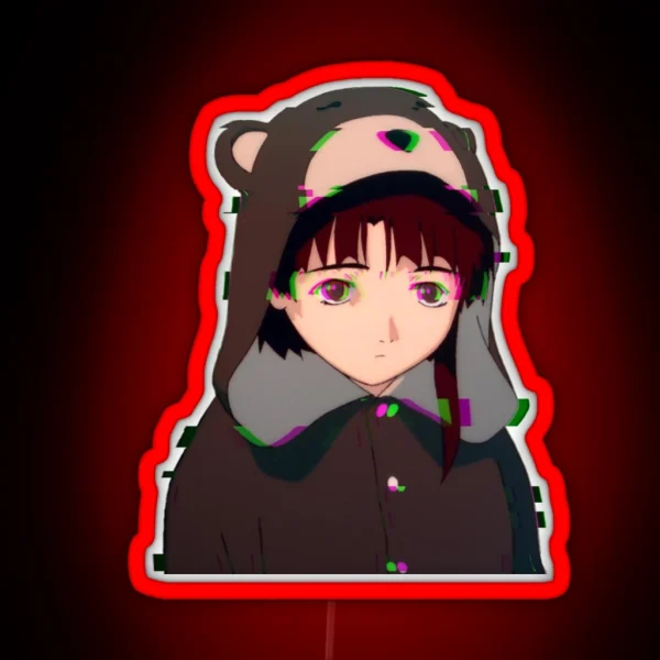 Lain Glitch RGB Neon Sign