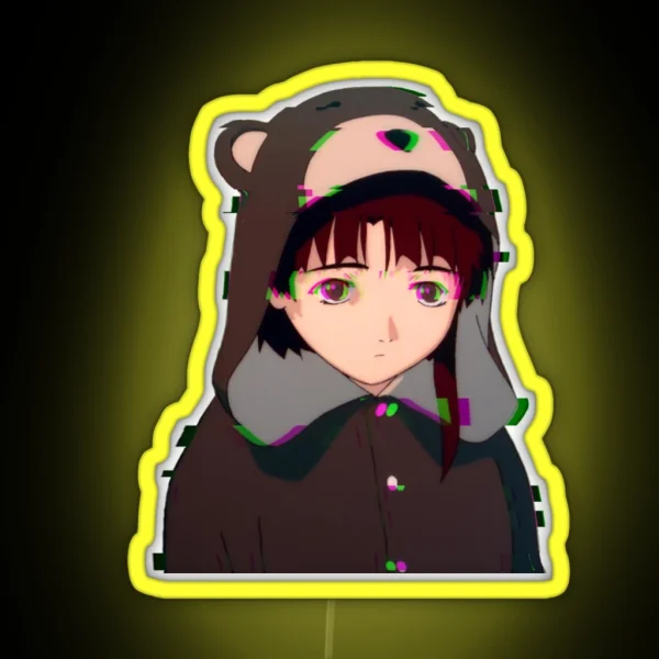 Lain Glitch RGB Neon Sign