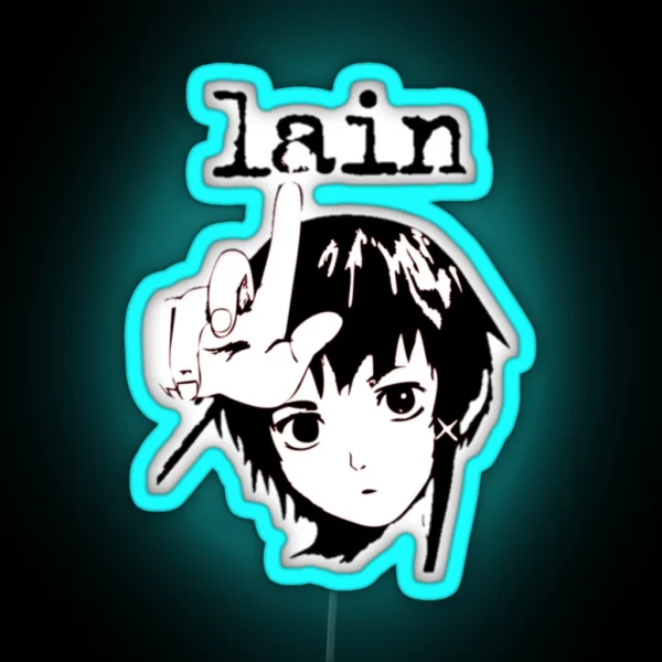 Lain Inside Size Accurate RGB Neon Sign