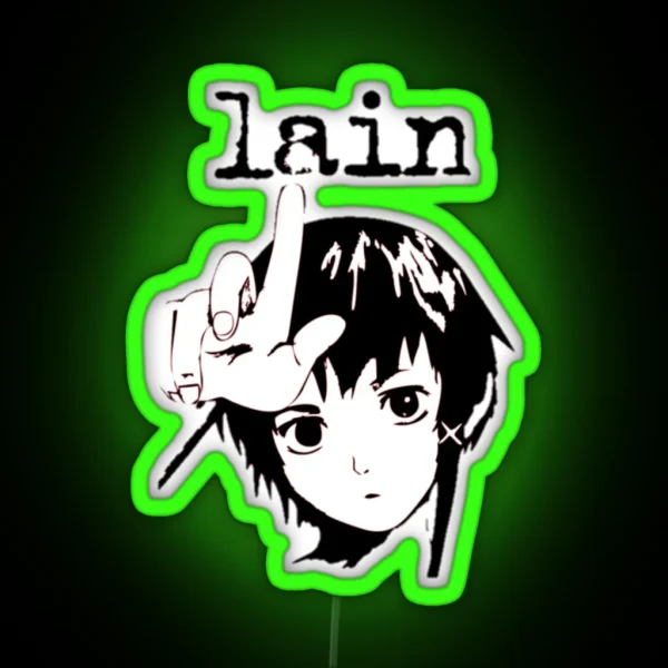 Lain Inside Size Accurate RGB Neon Sign